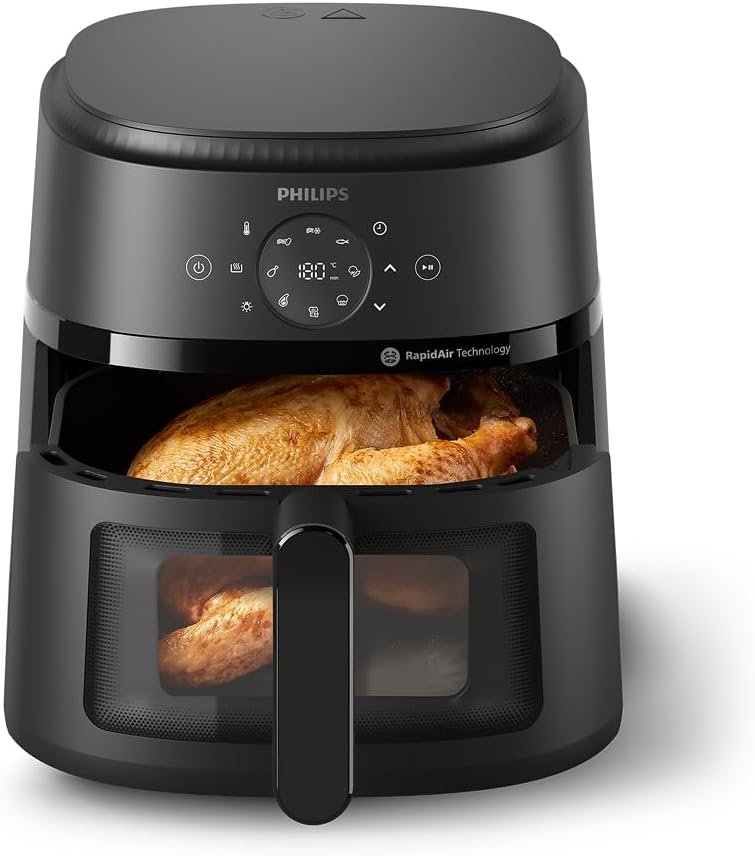 Philips 2000 Airfryer - Freidora de Aire 6,2L, 13 opciones, Táctil, Negro