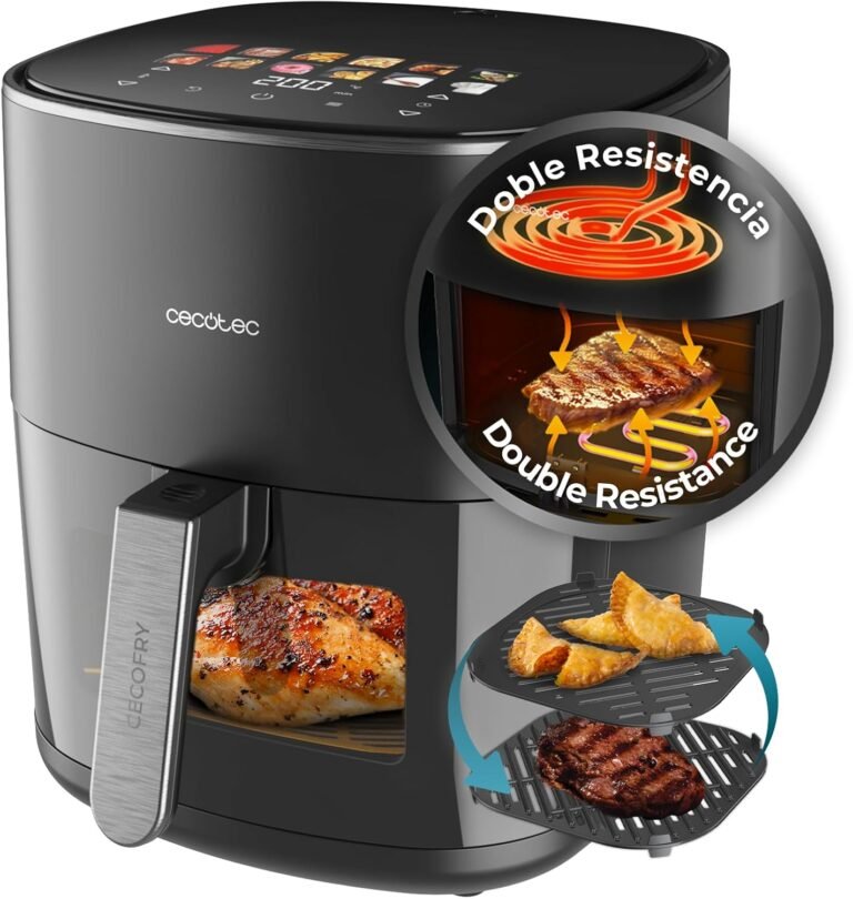 Cecotec Freidora de Aire 6,5 L Cecofry&Grill Duoheat 6500 Grill
