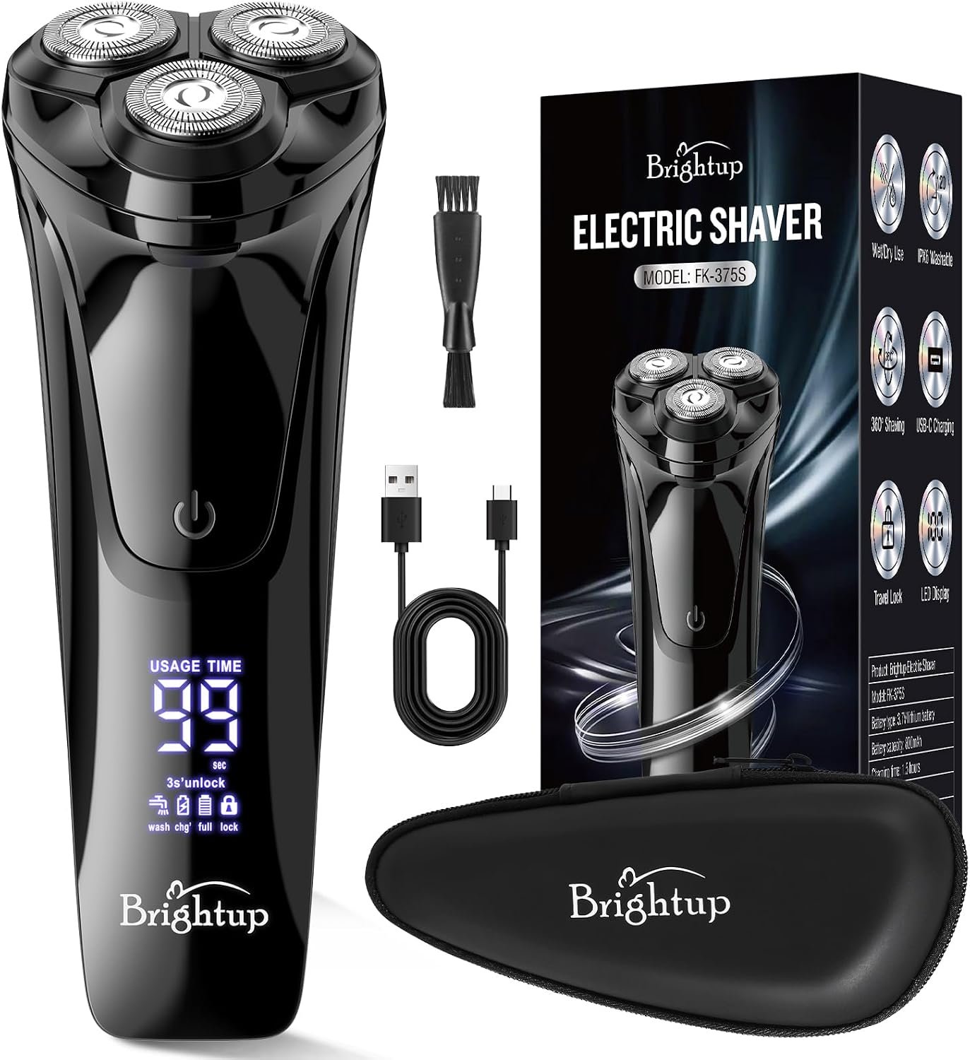 Brightup Maquinilla de Afeitar Hombre con Cabezal Flotante 4D