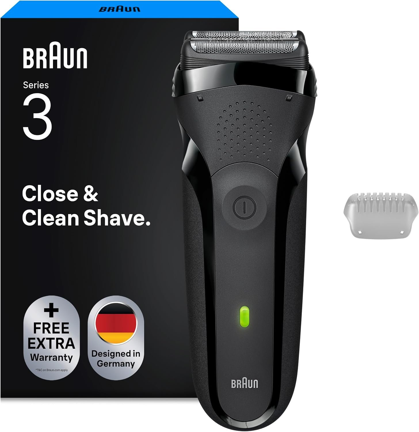 Braun Series 3 Afeitadora Eléctrica Hombre, 300S, Gris